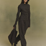 Brown pants, full body view