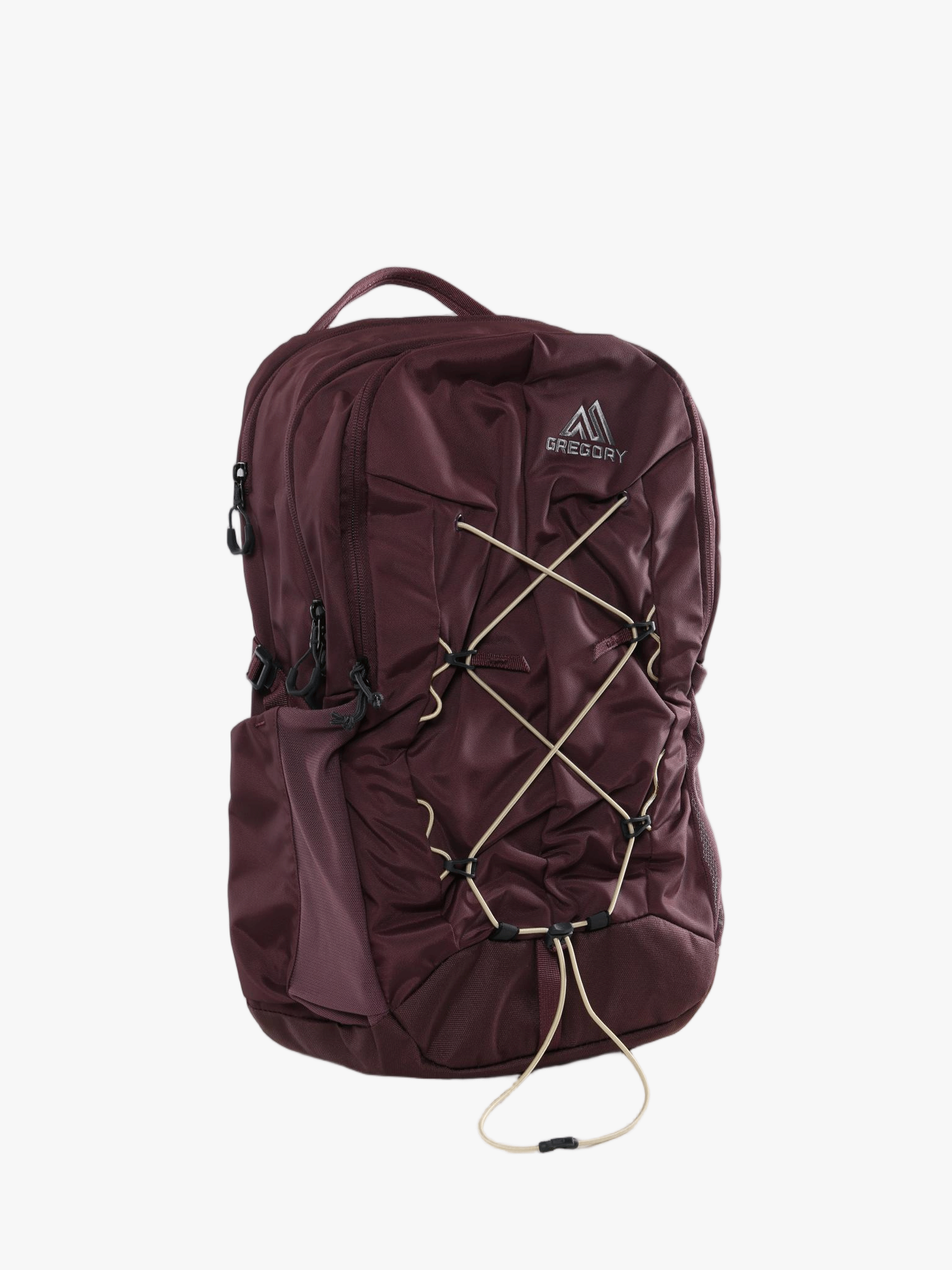 Burgundy bag, front view