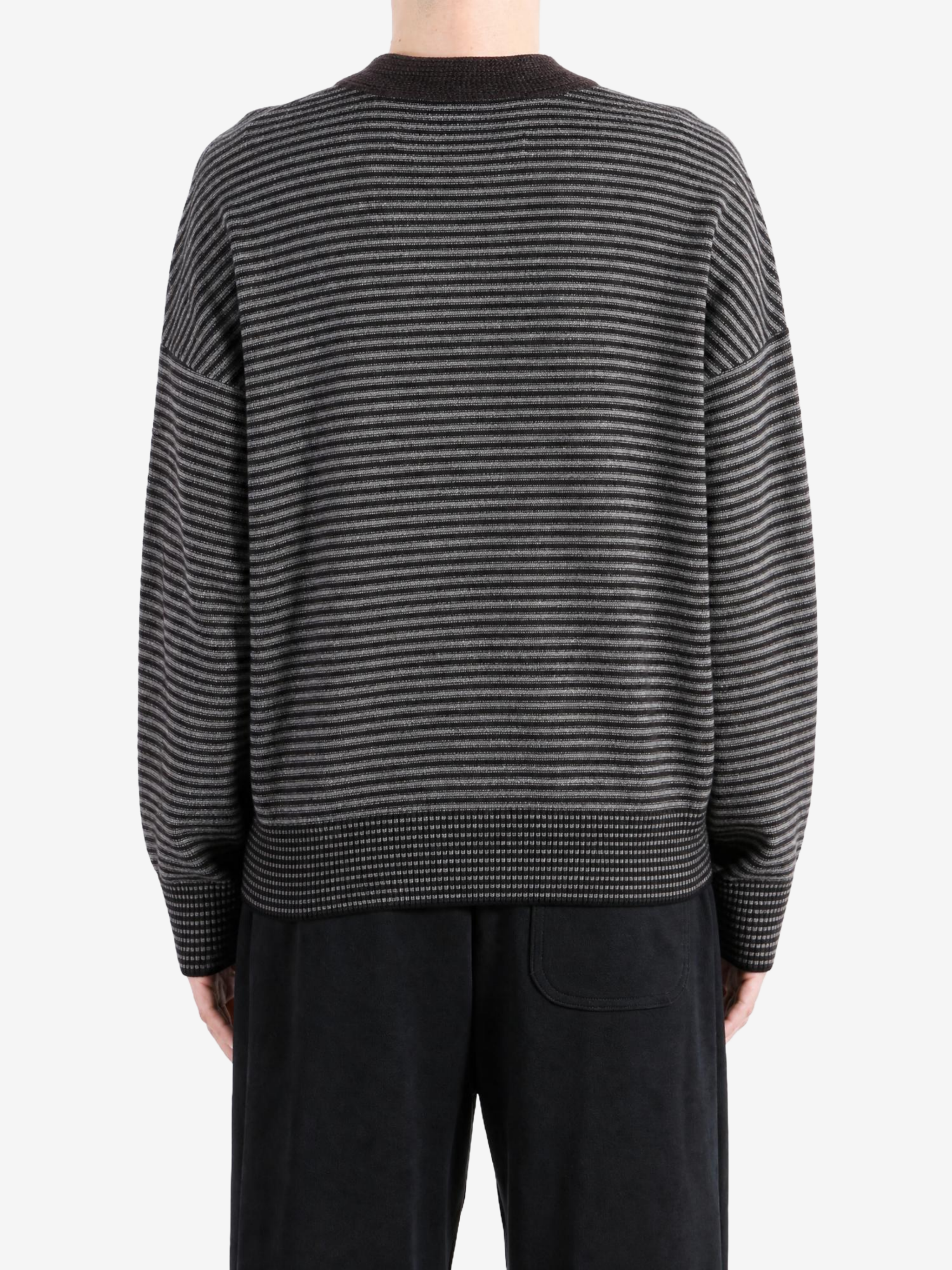 Black knitwear, full body view