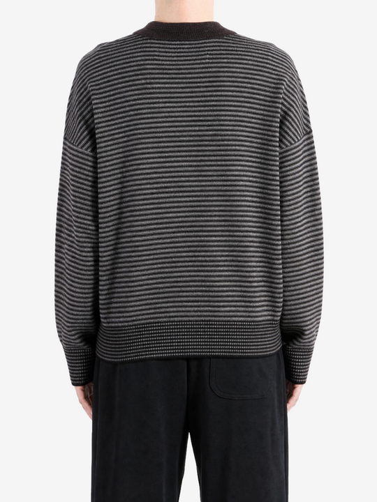 Black knitwear, full body view