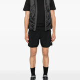 Black t-shirts, full body view