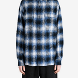 Blue shirt, full body view