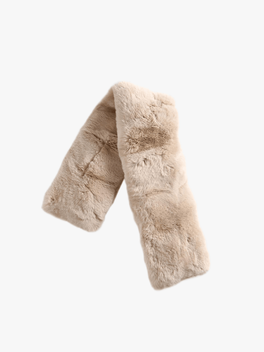 Tan scarf, front view