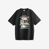 Black t-shirt,front view