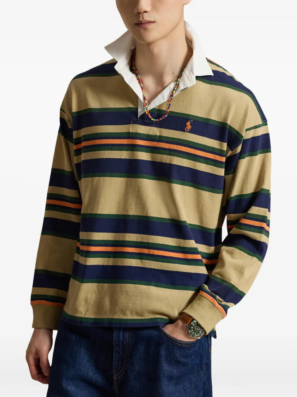 Tan top worn by a person, showing the top fit