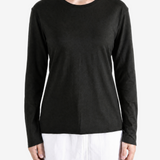 AURALEE - Women Soft Smooth Wool Stripe Jersey Long Sleeve Tee