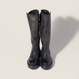 Black boots, front view