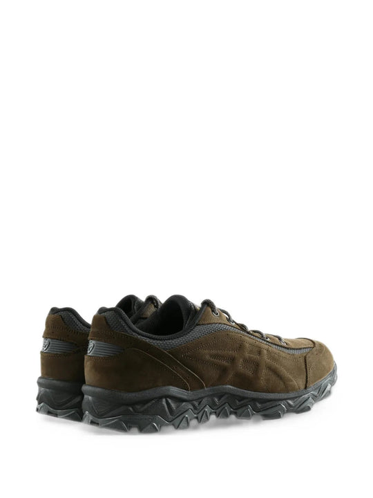 Brown shoes, back view