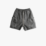 Grey shorts, front view