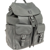 Grey backpack, side view