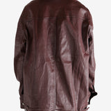 Red jacket worn by a person, showing the jacket's fit