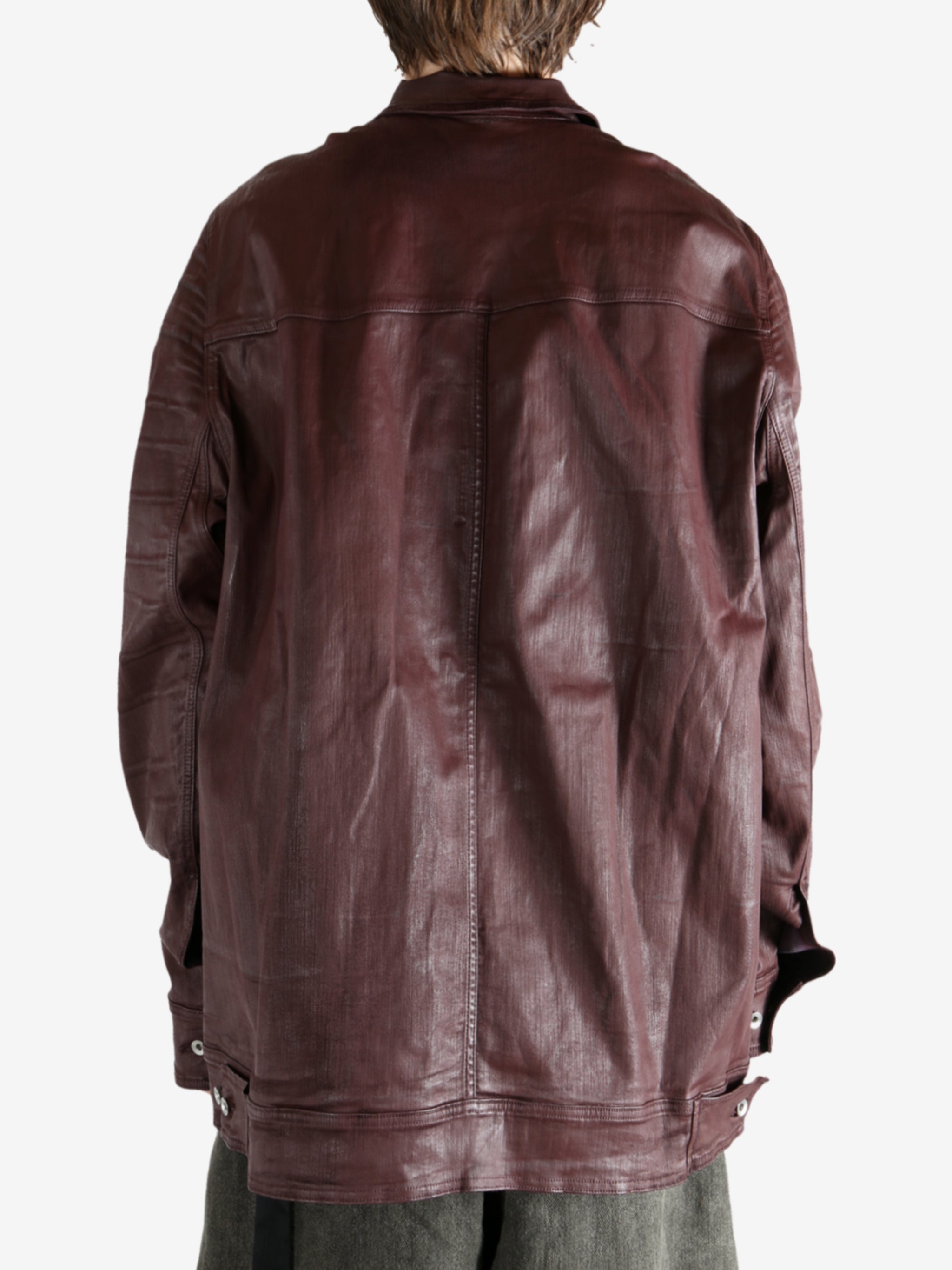 Red jacket worn by a person, showing the jacket's fit