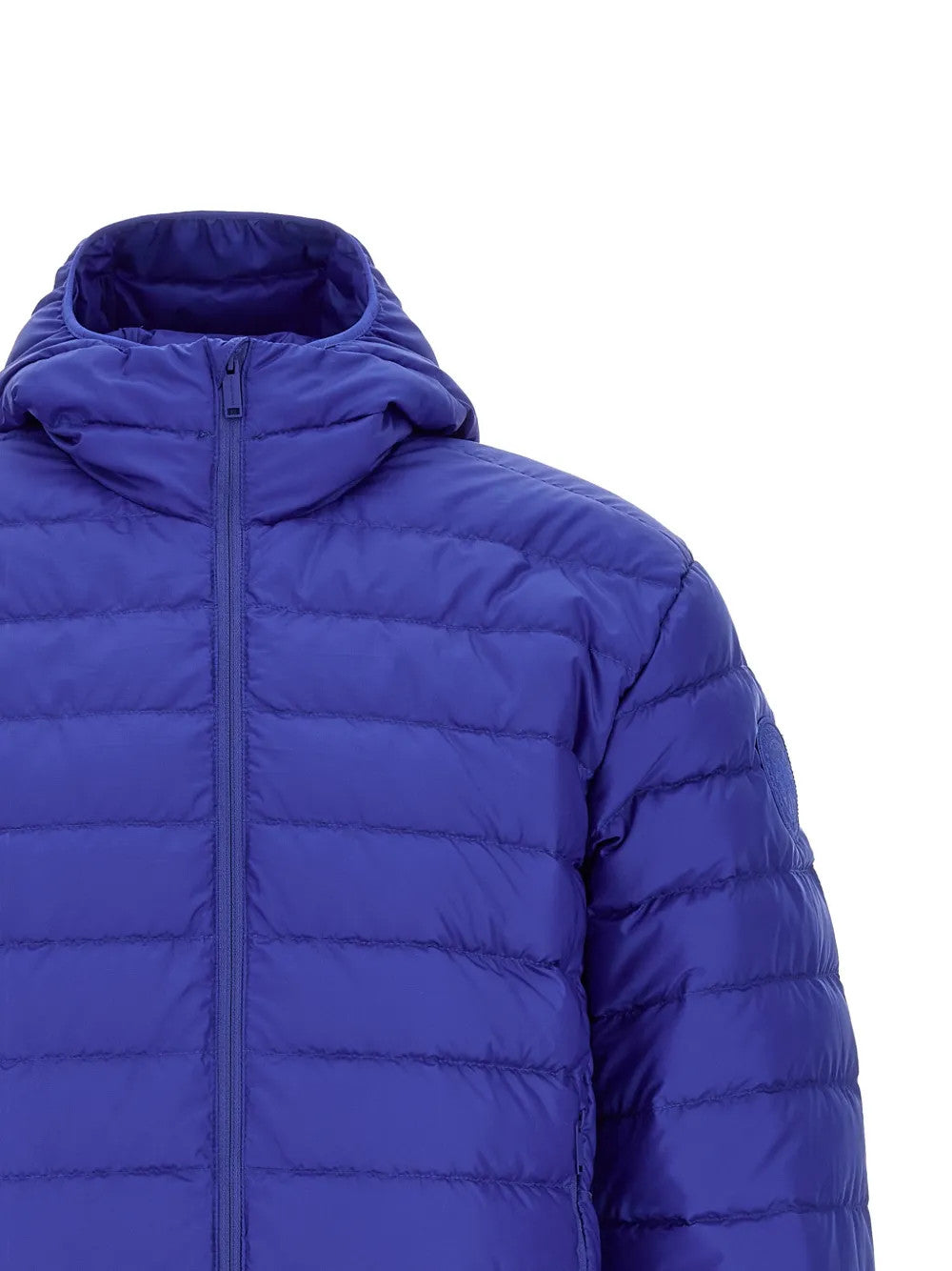 Blue hoodie, front view