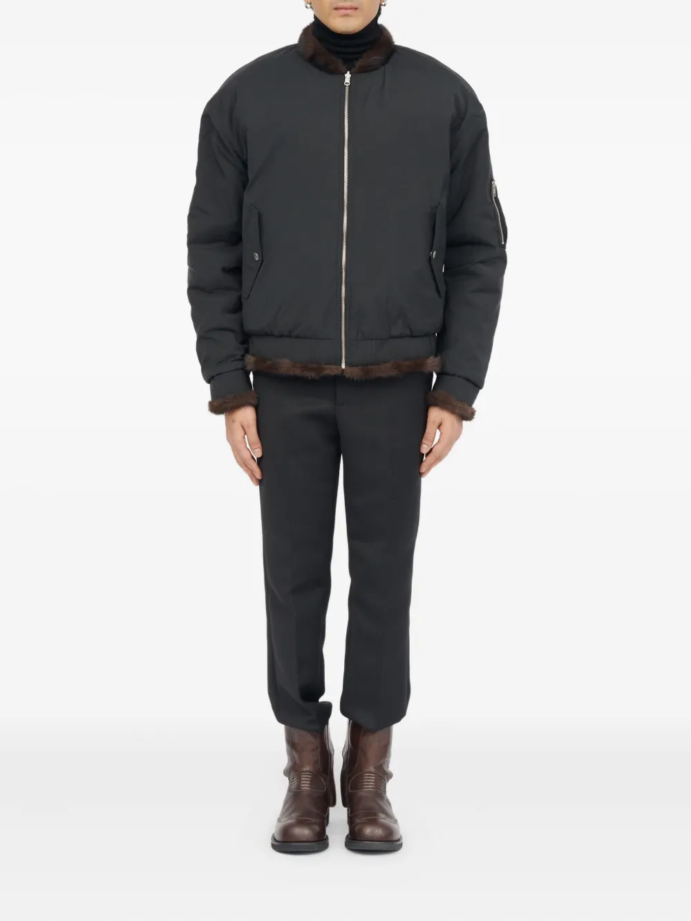 Black jacket, full body view