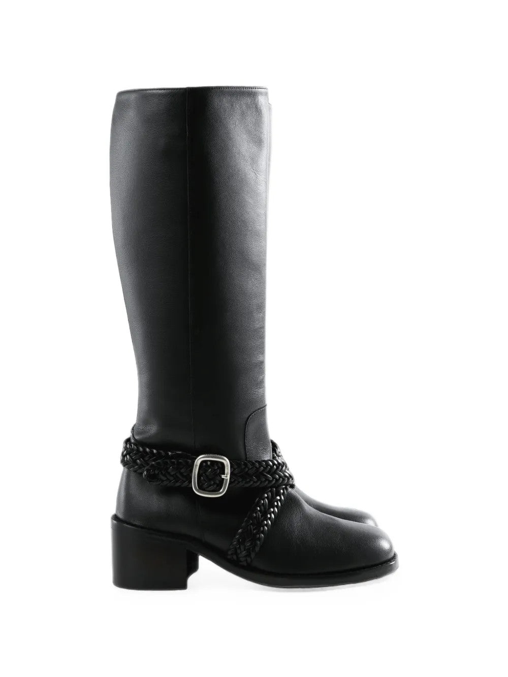Black boots, front view