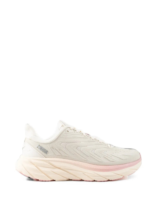 Tan shoes, side view