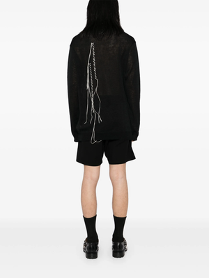 YOHJI YAMAMOTO POUR HOMME - Men String Detail Crewneck Jumper