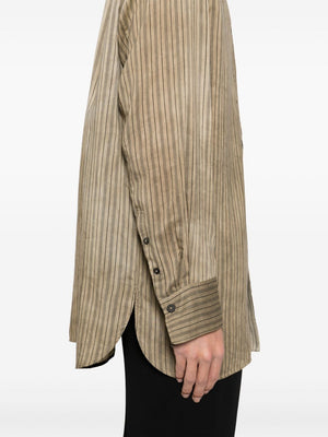 ZIGGY CHEN - Men Classic Stripe Pleated Shirt