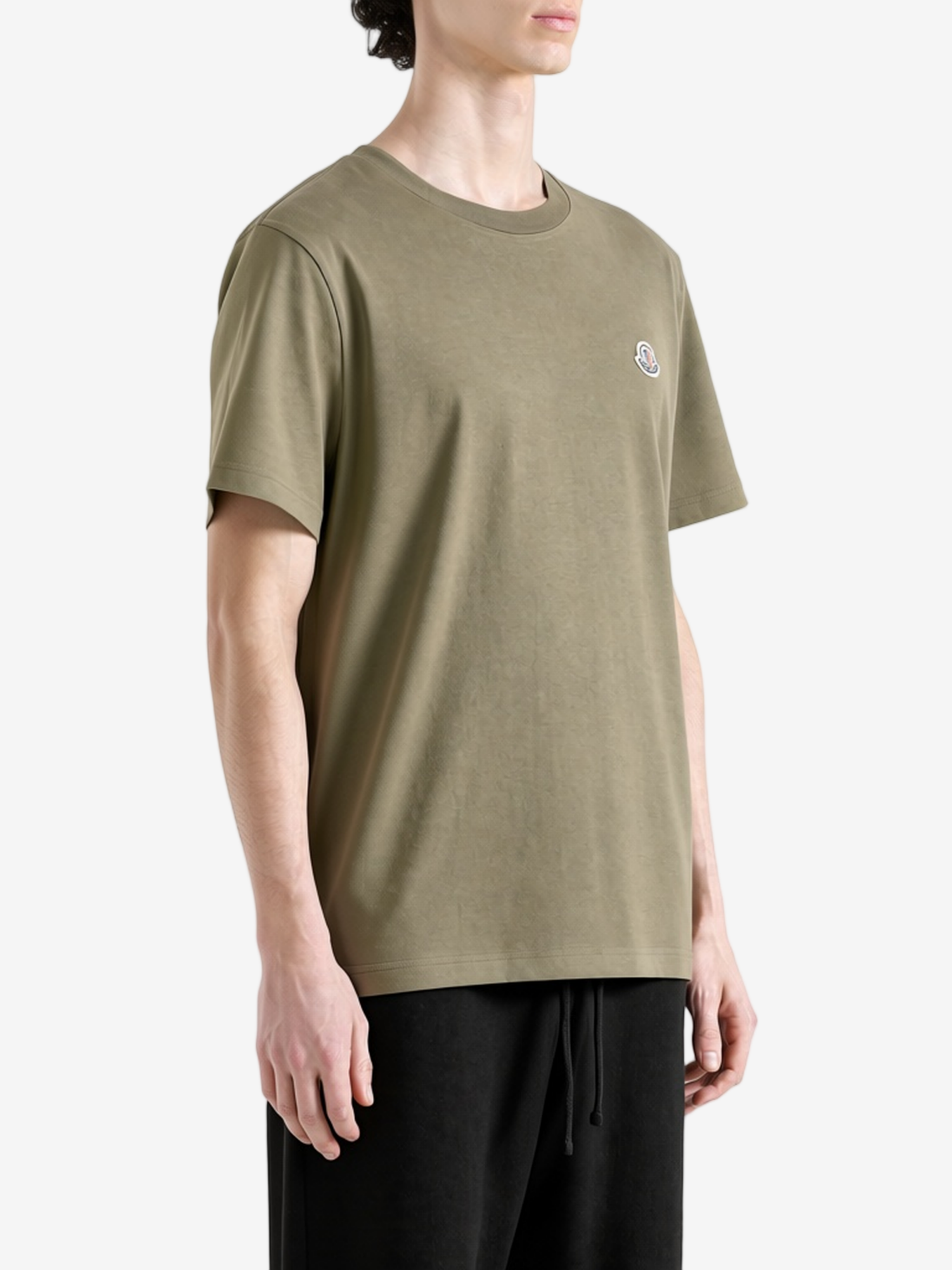 Blue t-shirt, full body view