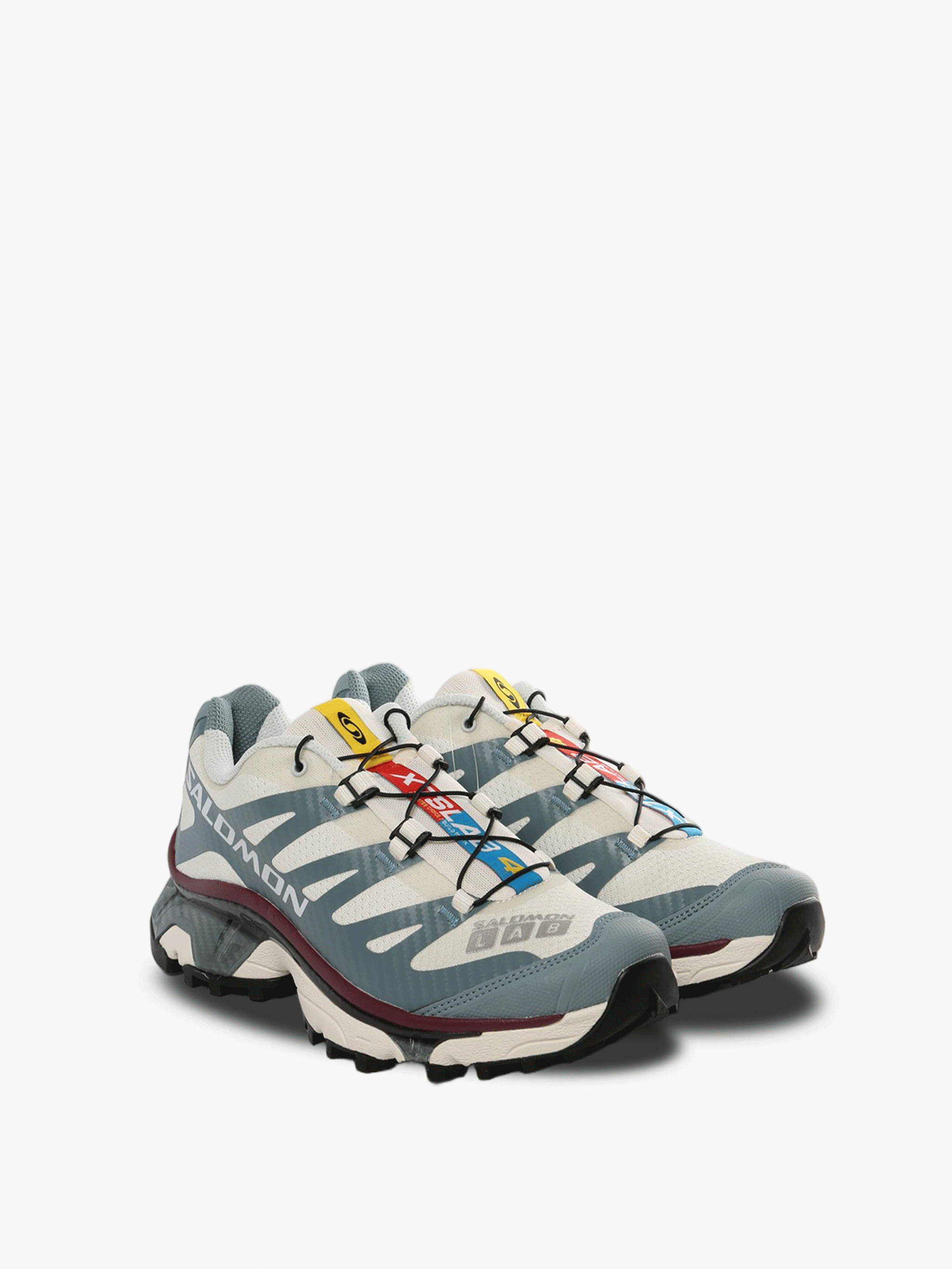 Blue sneakers, side view