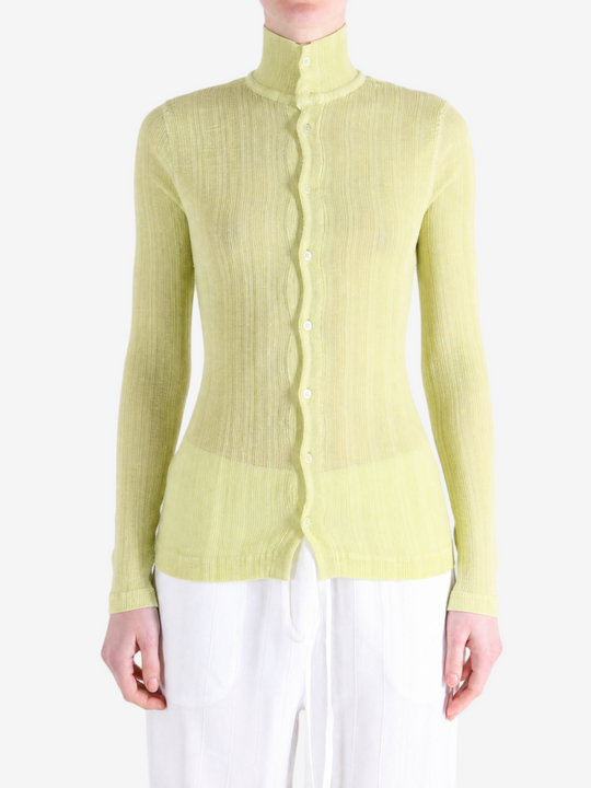 Yellow shirt worn by a person, showing the shirt fit