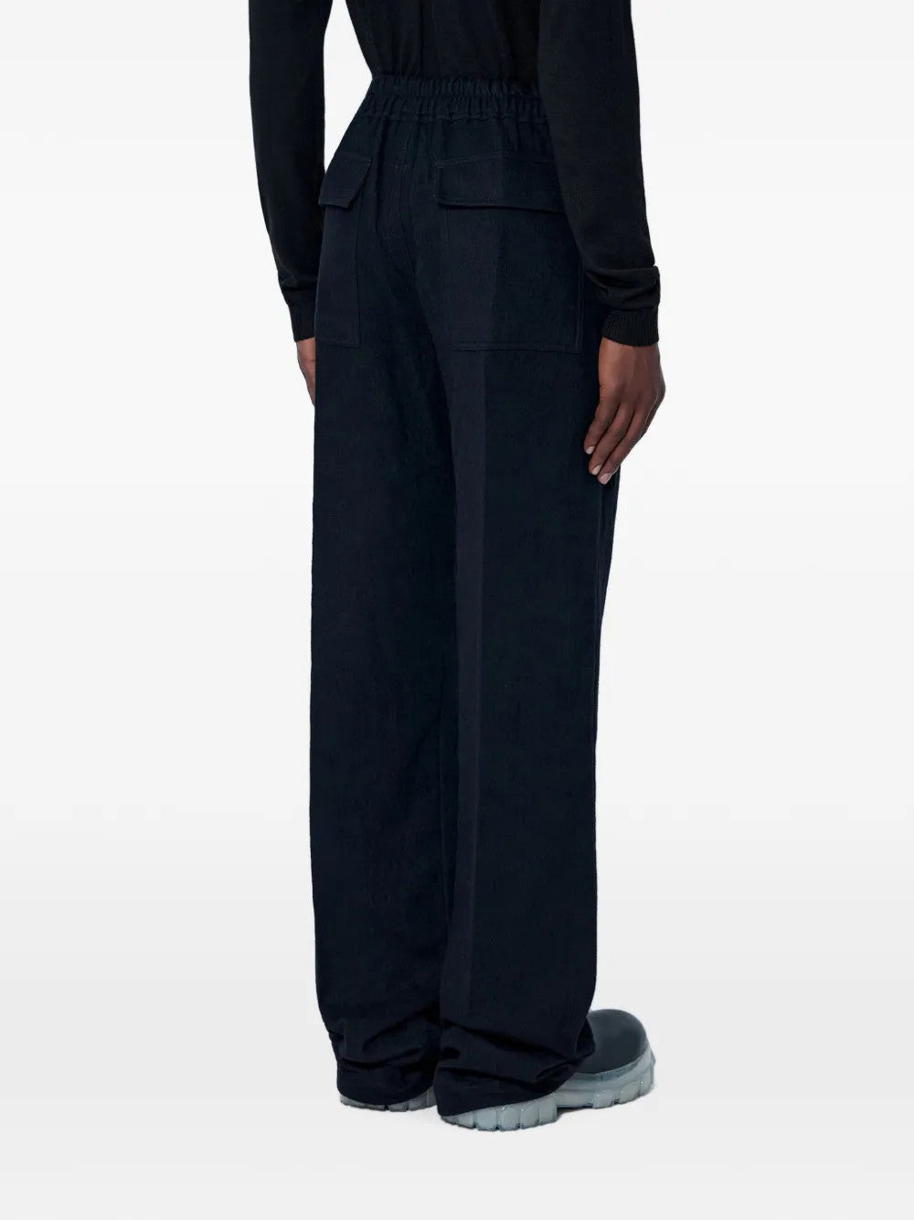 Black pants, full body view