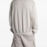 Grey t-shirt, full body view