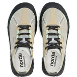 Tan sneakers, top view