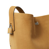 Tan bag, front view