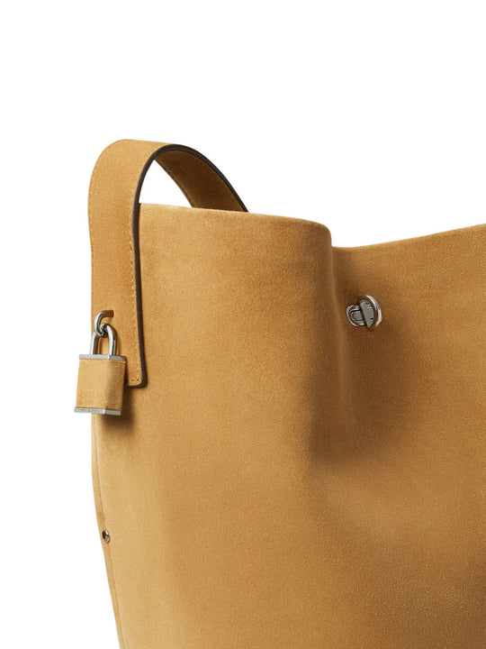 Tan bag, front view