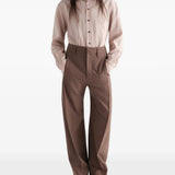 Brown pants, full body view
