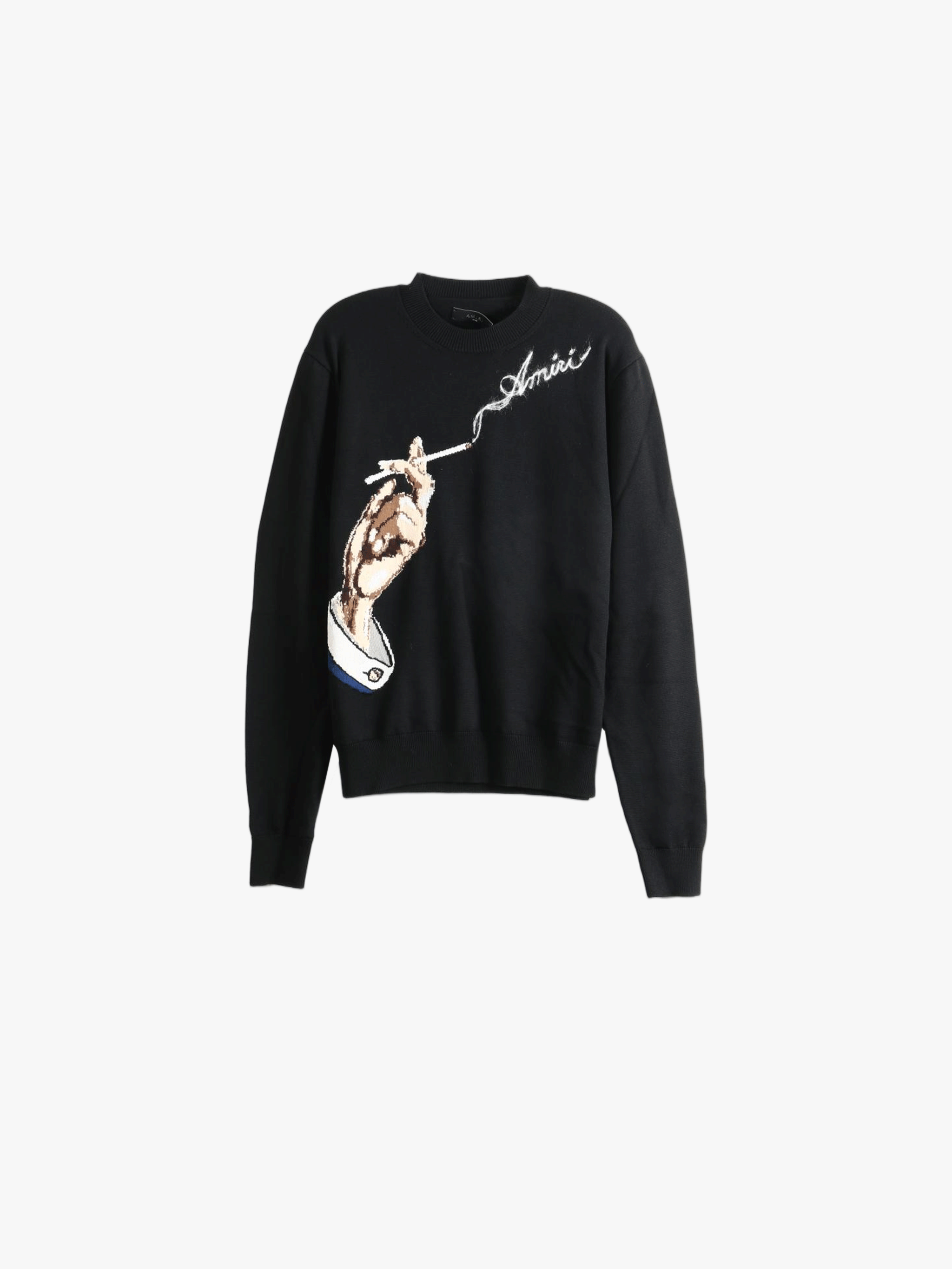 Black knitwear, front view