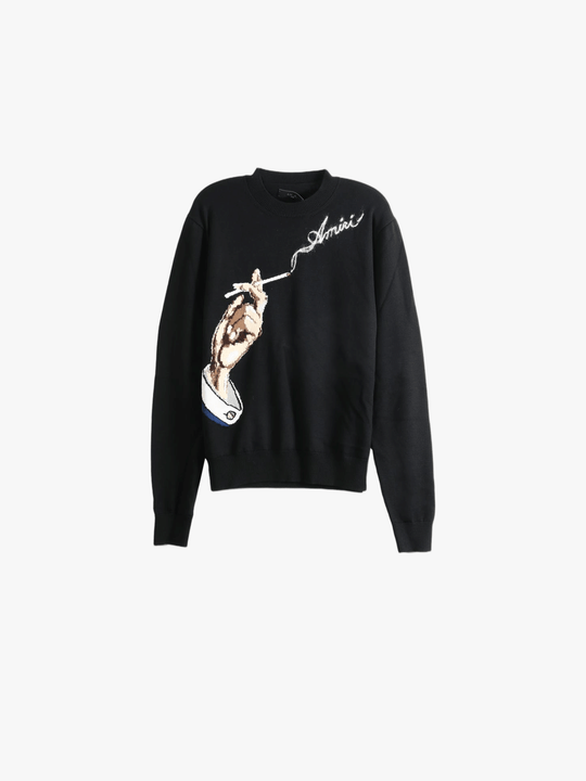 Black knitwear, front view