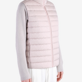 Pink jacket worn by a person, showing the jacket fit
