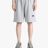 Grey shorts, full body view
