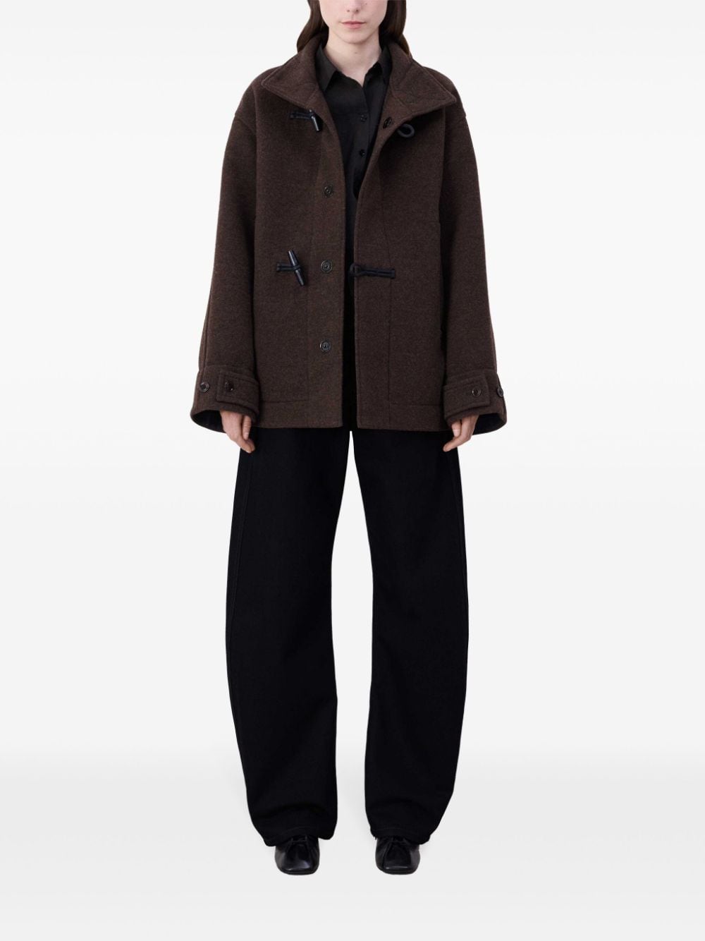 LEMAIRE - Women Short Bathrobe With Contrast Stitch Duffle Coat