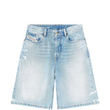 Blue shorts, front view