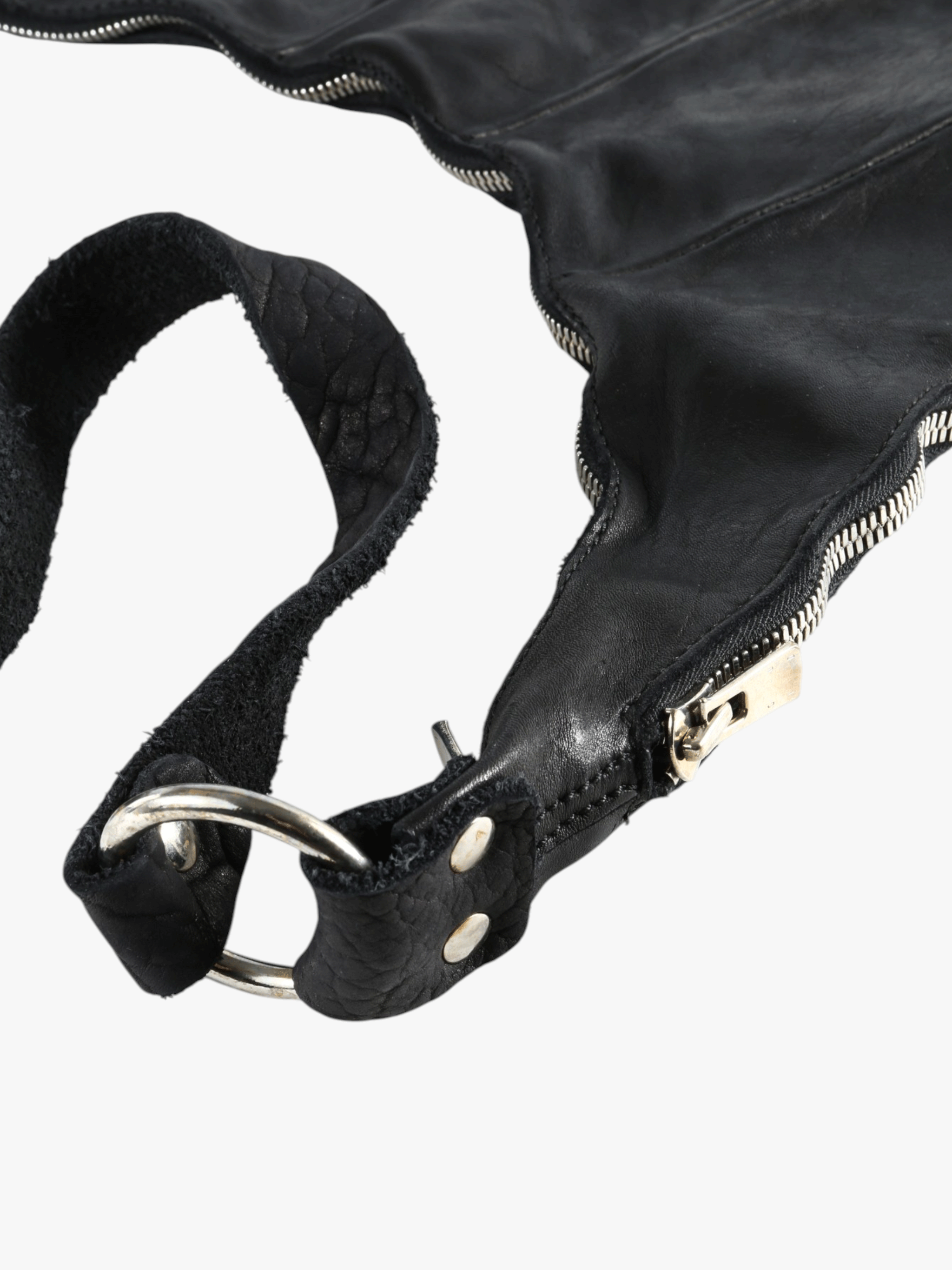 Close up of Black bag, showing detail