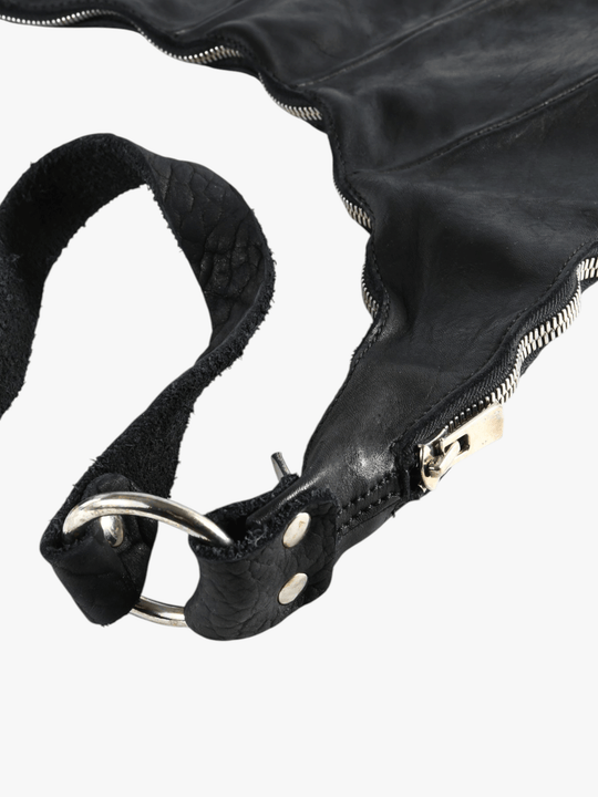 Close up of Black bag, showing detail