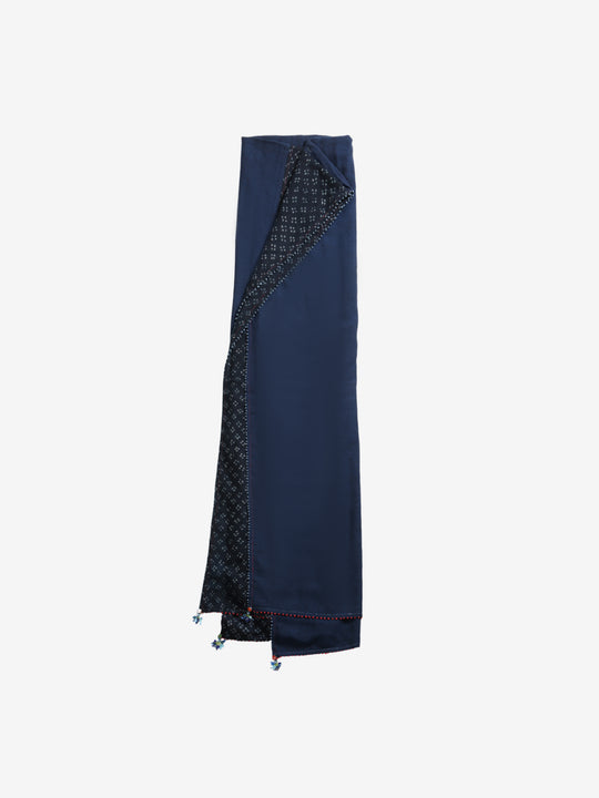 Navy scarf, front view