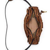 Brown handbag,front view