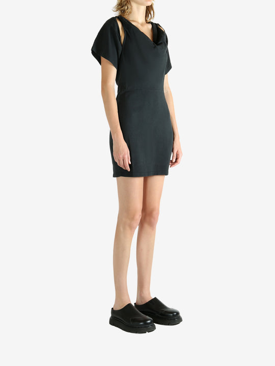 Black dress, full body view