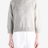 Grey knitwear, full body view