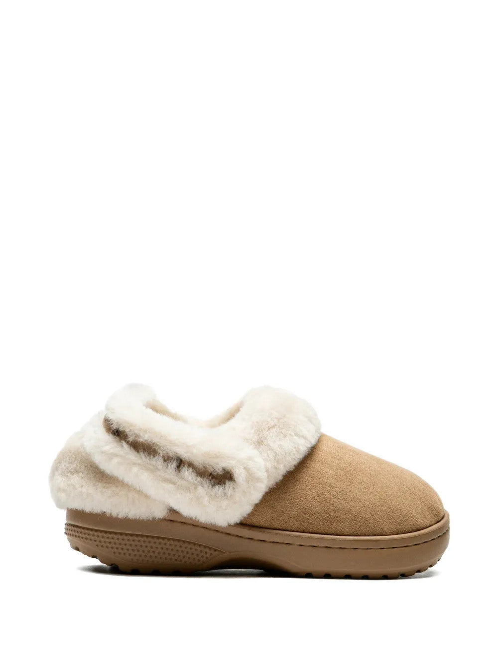 Tan shoes, side view