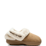 Tan shoes, side view