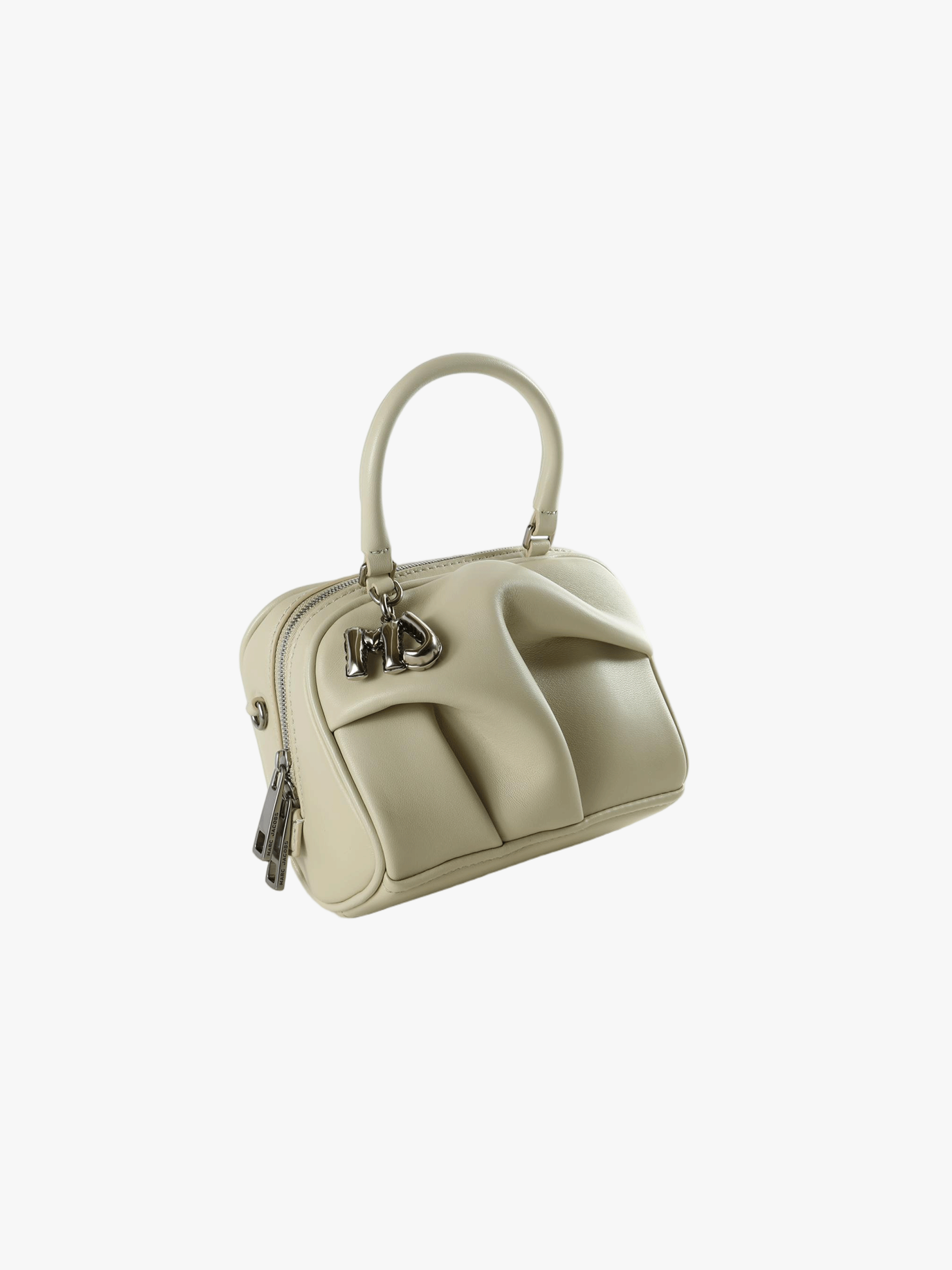 Tan bag, side view