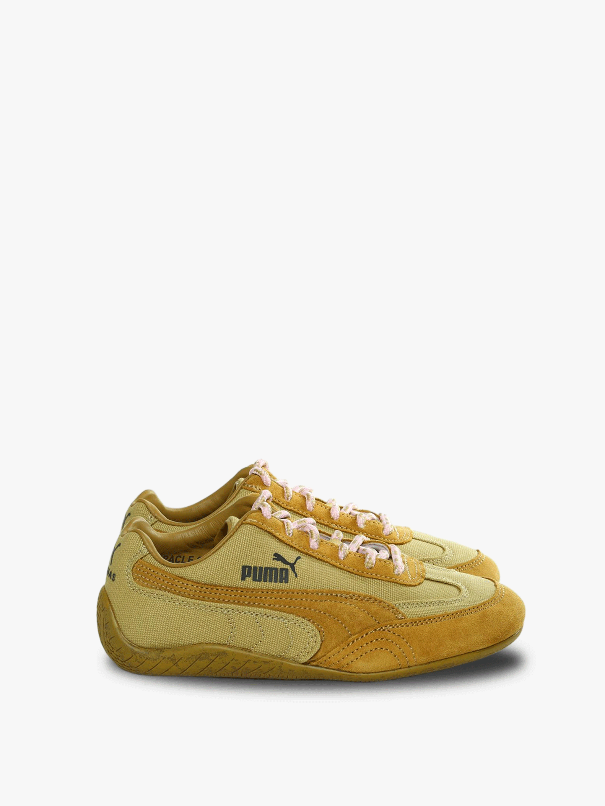 Yellow sneakers, front view