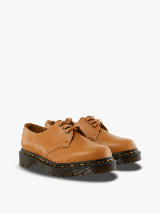 Tan shoes, front view