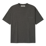 grey t-shirt, front view