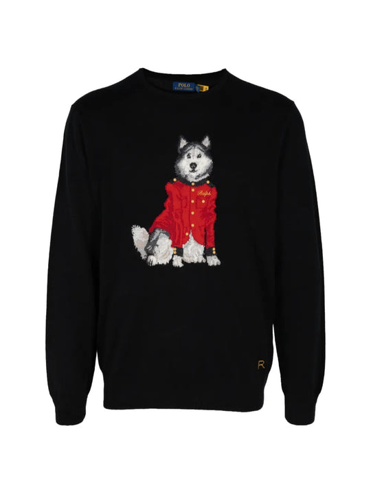 Black knitwear, front view